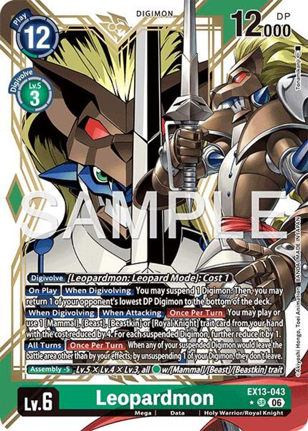 Leopardmon (Alternate Art) - EX13-043 - Super Rare