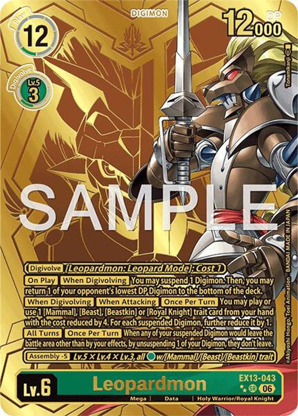 Leopardmon (Rare Pull) - EX13-043 - Super Rare