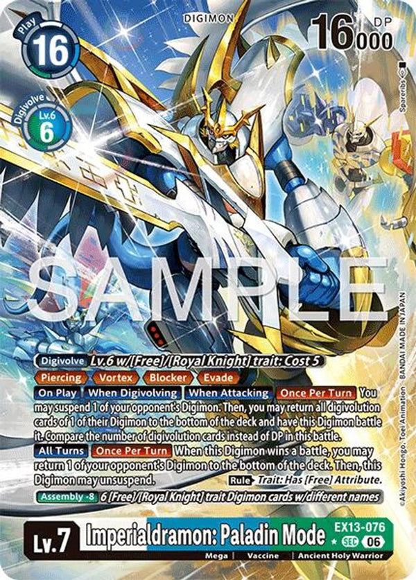 Imperialdramon: Paladin Mode (Alternate Art) - EX13-076 - Secret Rare