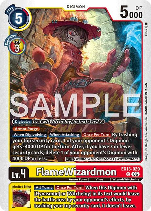 FlameWizardmon - EX13-029 - Common