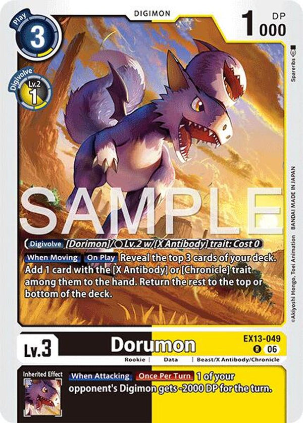 Dorumon - EX13-049 - Rare