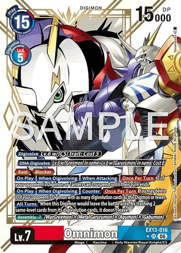 Omnimon (Alternate Art) - EX13-016 - Super Rare