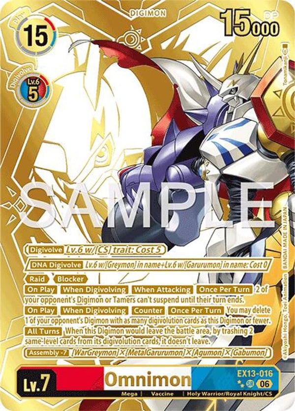 Omnimon (Rare Pull) - EX13-016 - Super Rare