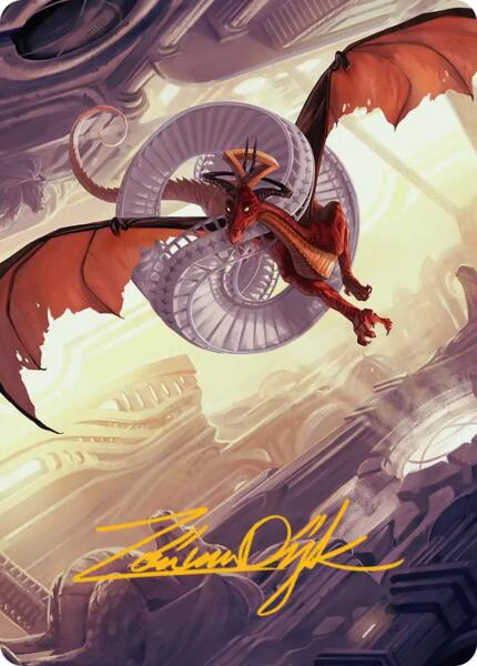 Draconic Visitor Art Card (Gold-Stamped Signature) (AFRA)