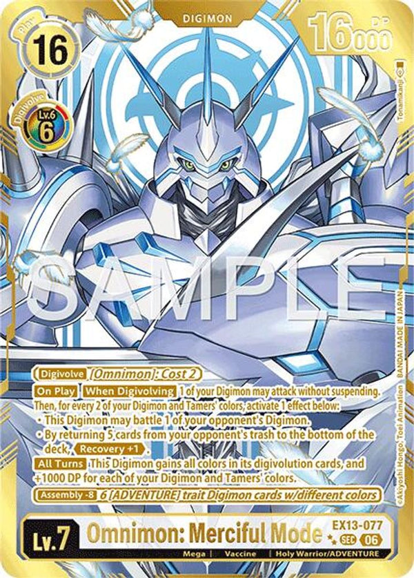 Omnimon: Merciful Mode (Rare Pull) - EX13-077 - Secret Rare