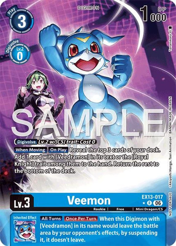 Veemon (Extended Art) - EX13-017 - Rare