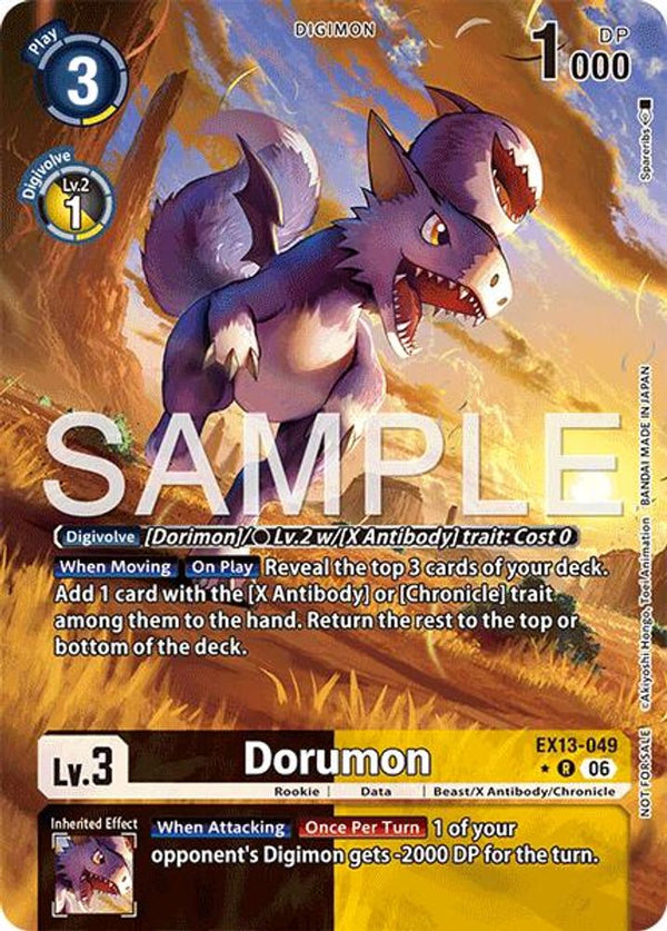 Dorumon (Extended Art) - EX13-049 - Rare