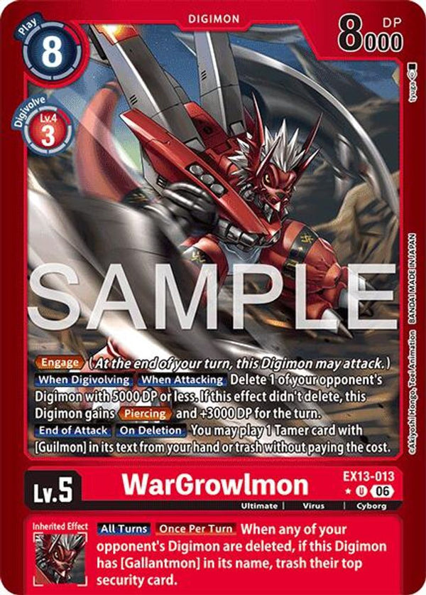 WarGrowlmon (Limited Foil) - EX13-013 - Uncommon