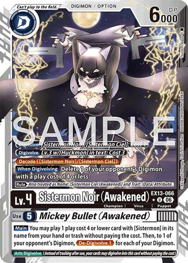 Sistermon Noir (Awakened) // Mickey Bullet (Awakened) (Limited Foil) - EX13-066 - Uncommon