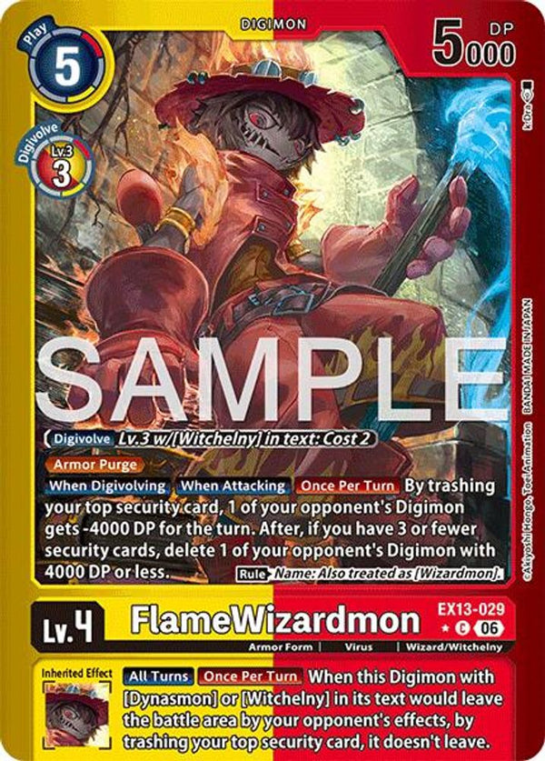 FlameWizardmon (Limited Foil) - EX13-029 - Common
