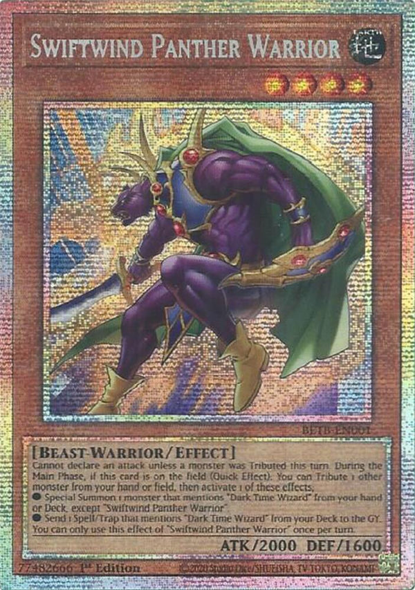 Swiftwind Panther Warrior - BETB-EN001 - Starlight Rare - 1st Edition