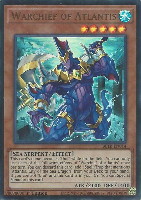 Warchief of Atlantis - BETB-EN014 - Ultra Rare - 1st Edition