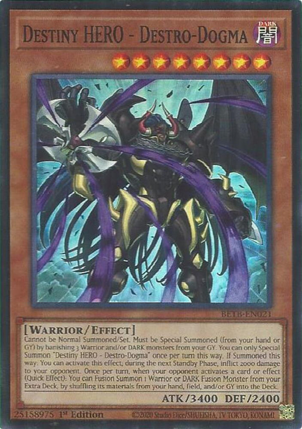 Destiny HERO - Destro-Dogma - BETB-EN021 - Super Rare - 1st Edition