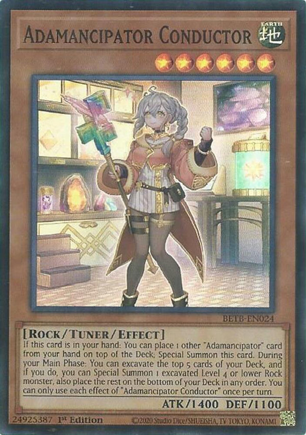 Adamancipator Conductor - BETB-EN024 - Super Rare - 1st Edition
