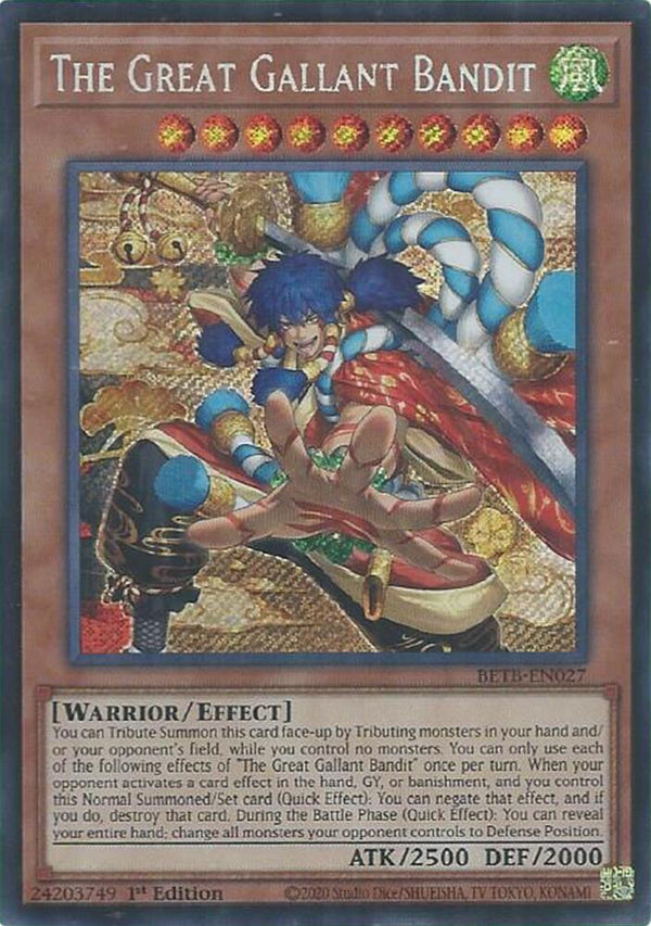 The Great Gallant Bandit - BETB-EN027 - Secret Rare - 1st Edition