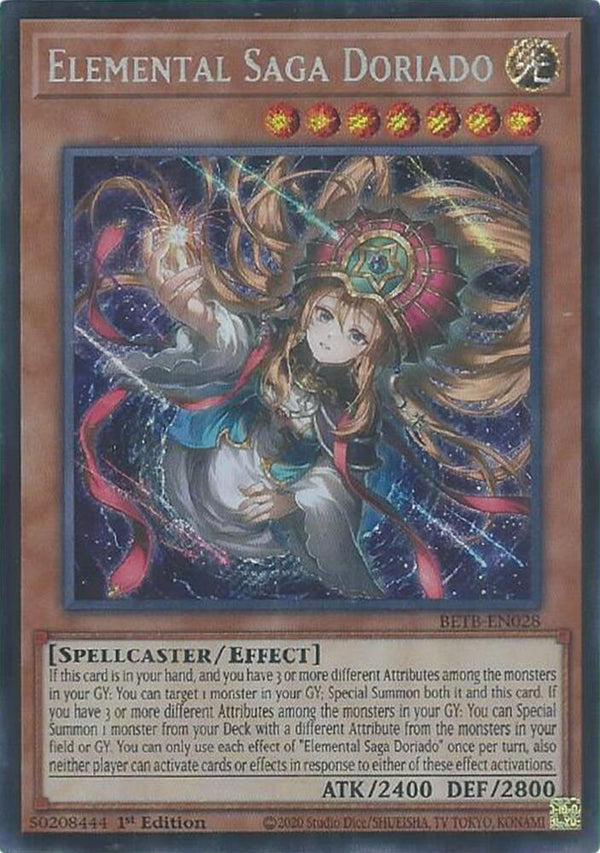 Elemental Saga Doriado - BETB-EN028 - Secret Rare - 1st Edition