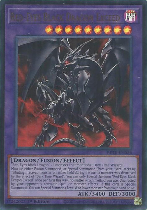 Red-Eyes Black Dragon Exceed - BETB-EN036 - Ultra Rare - 1st Edition