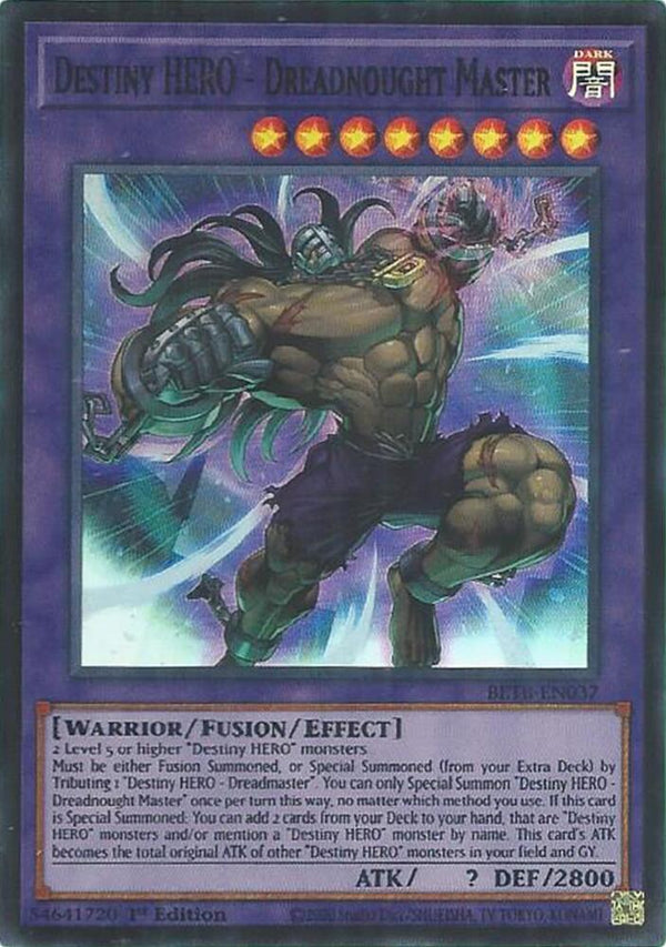 Destiny HERO - Dreadnought Master - BETB-EN037 - Super Rare - 1st Edition