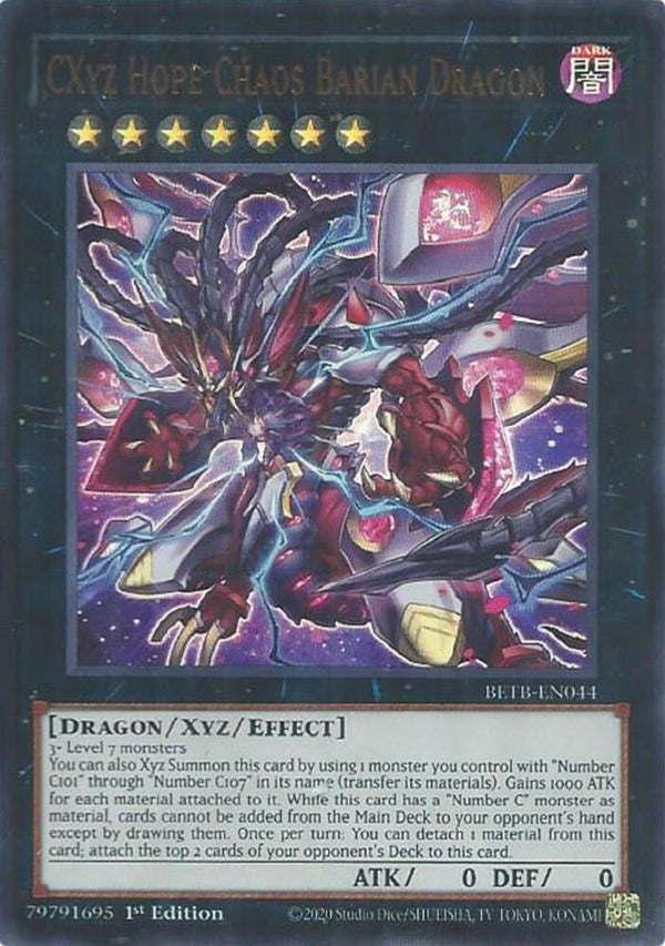 CXyz Hope Chaos Barian Dragon - BETB-EN044 - Ultra Rare - 1st Edition