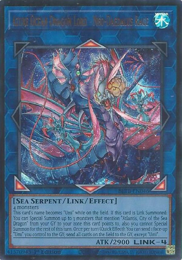 Azure Ocean Dragon Lord - Neo-Daedalus Rage - BETB-EN046 - Ultra Rare - 1st Edition