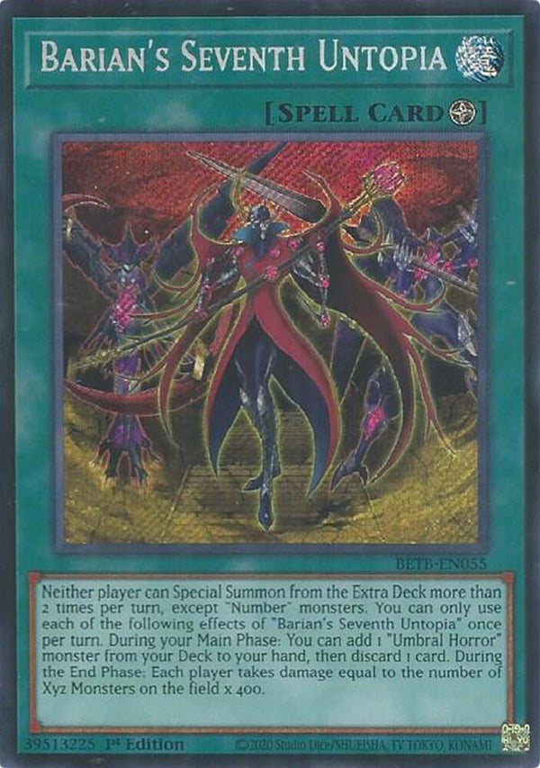 Barian's Seventh Untopia - BETB-EN055 - Secret Rare - 1st Edition