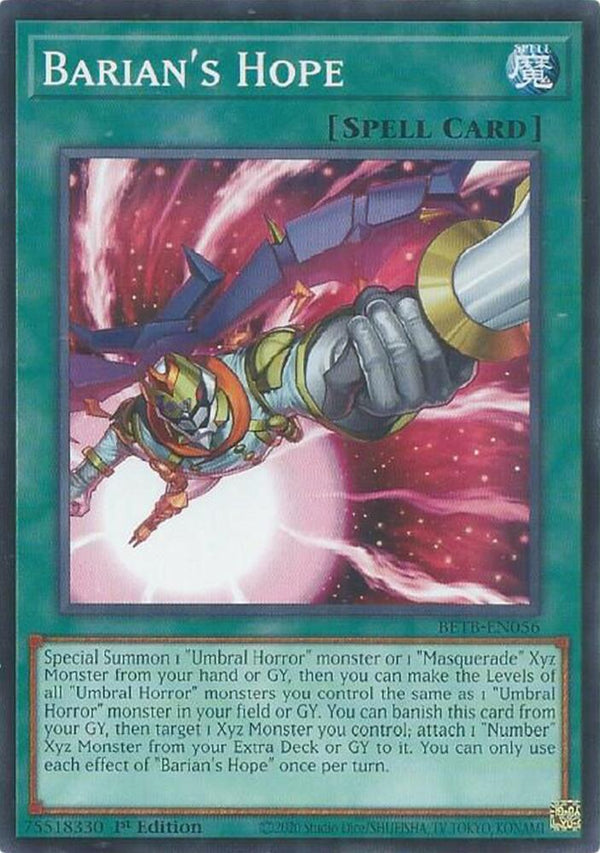 Barian's Hope - BETB-EN056 - Common - 1st Edition