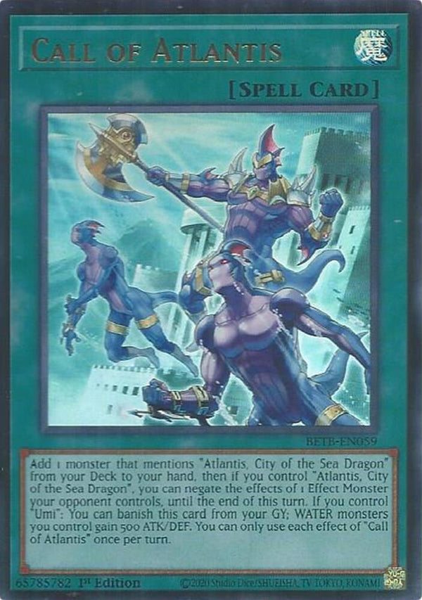 Call of Atlantis - BETB-EN059 - Ultra Rare - 1st Edition
