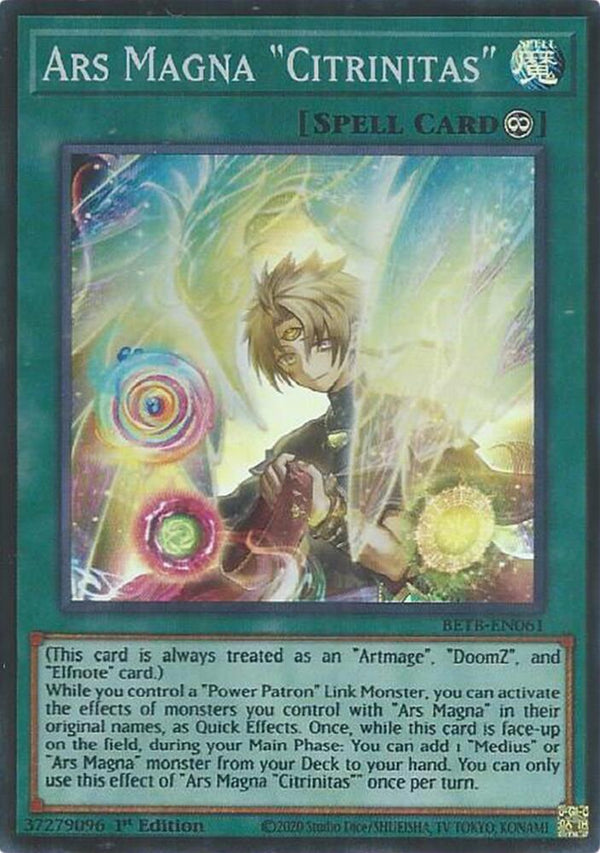 Ars Magna "Citrinitas" - BETB-EN061 - Super Rare - 1st Edition