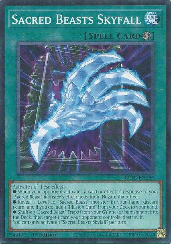 Sacred Beasts Skyfall - BETB-EN065 - Common - 1st Edition