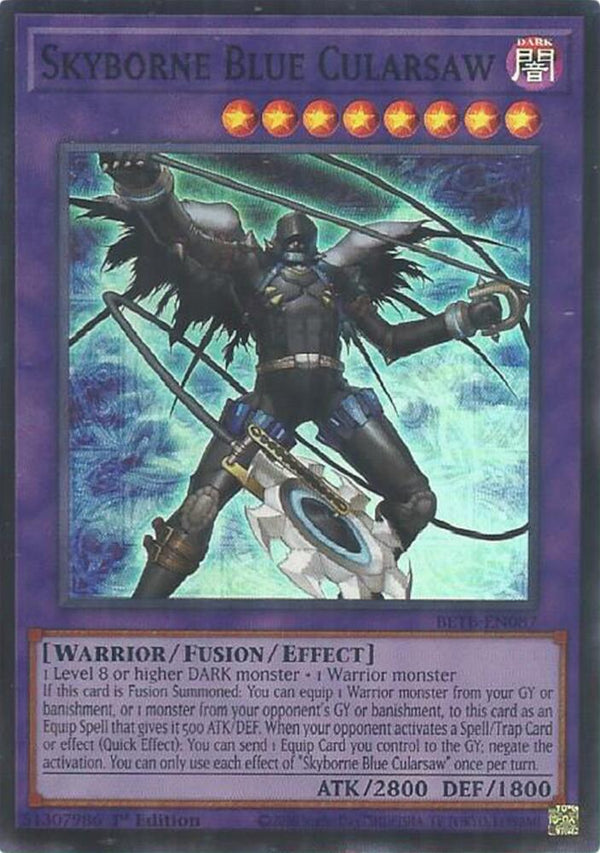 Skyborne Blue Cularsaw - BETB-EN087 - Super Rare - 1st Edition