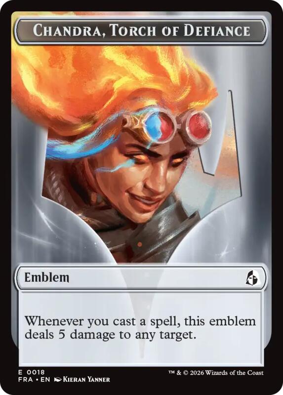 Chandra, Chill of Compliance // Chandra, Torch of Defiance Token (Pre-Order) (TFRA)