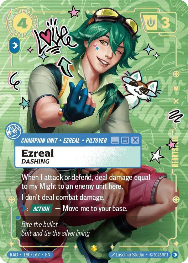 Ezreal, Dashing (Overnumbered) - 180/167 - Showcase