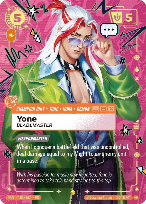 Yone, Blademaster (Overnumbered) - 181/167 - Showcase