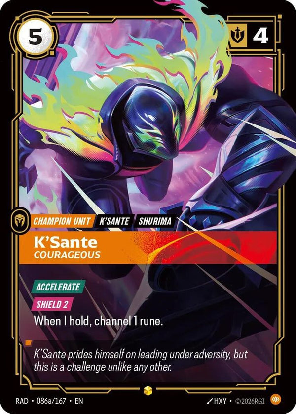 K'Sante, Courageous (Alternate Art) - 086a/167 - Showcase