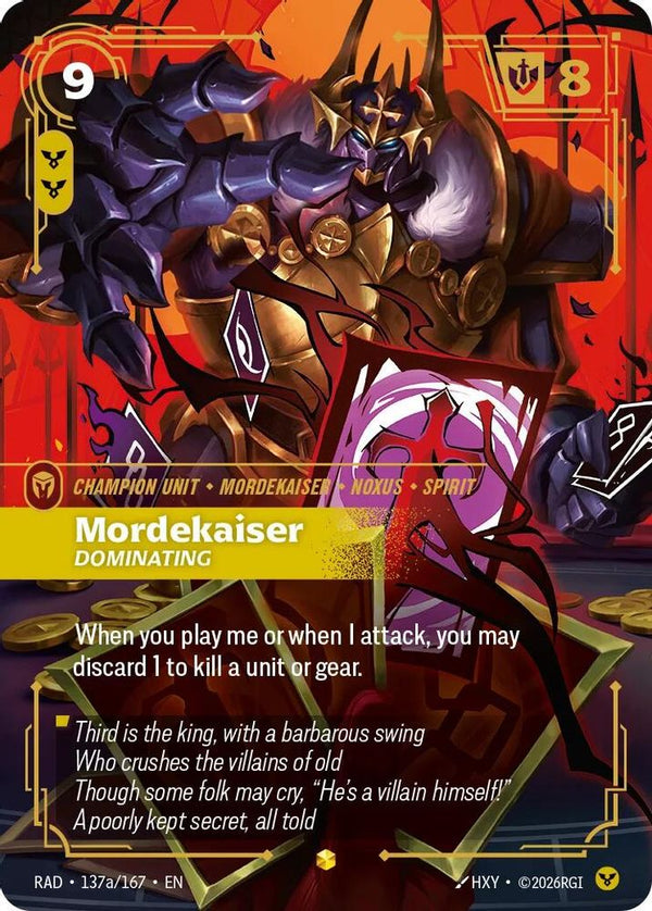 Mordekaiser, Dominating (Alternate Art) - 137a/167 - Showcase