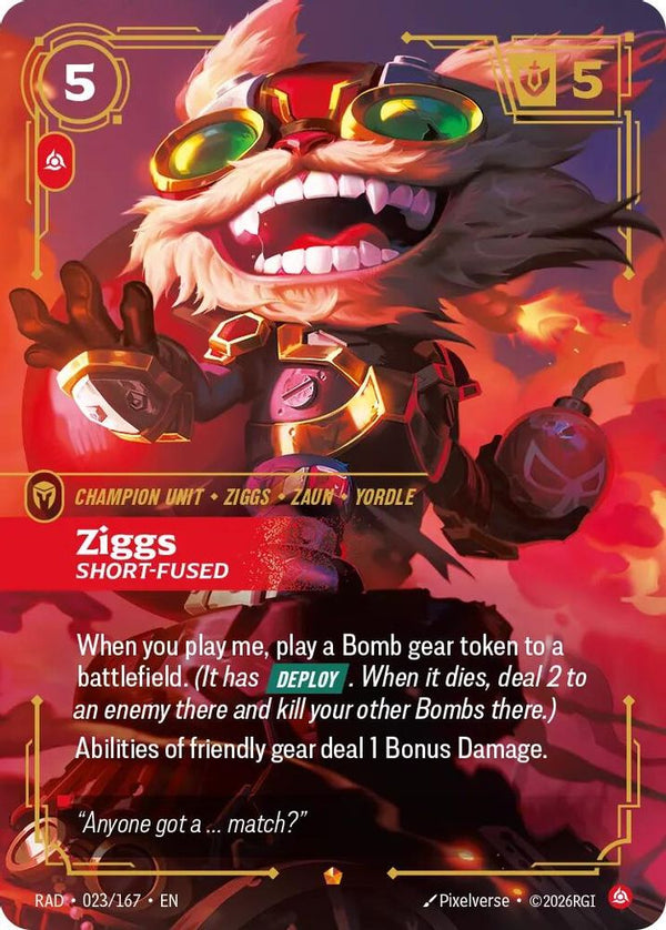 Ziggs, Short-Fused - 023/167 - Epic