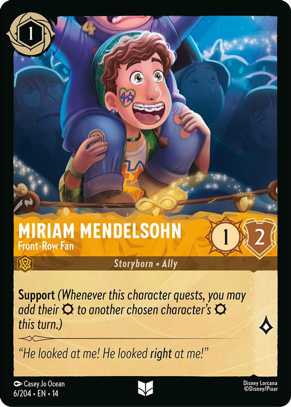 Miriam Mendelsohn (Front-Row Fan) - 6/204 - Uncommon