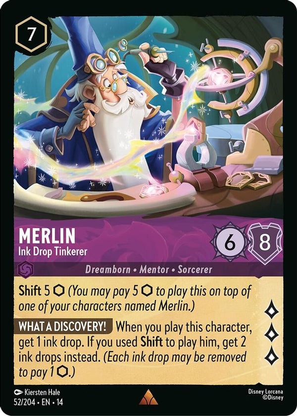 Merlin (Ink Drop Tinkerer) - 52/204 - Rare