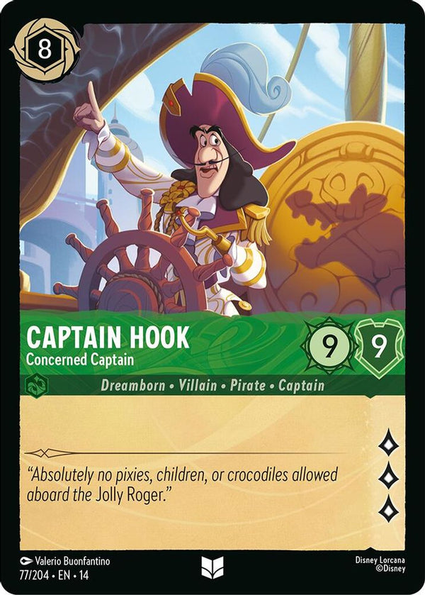 Captain Hook (Concerned Captain) - 77/204 - Uncommon