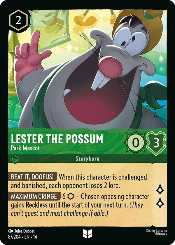Lester the Possum (Park Mascot) - 87/204 - Uncommon