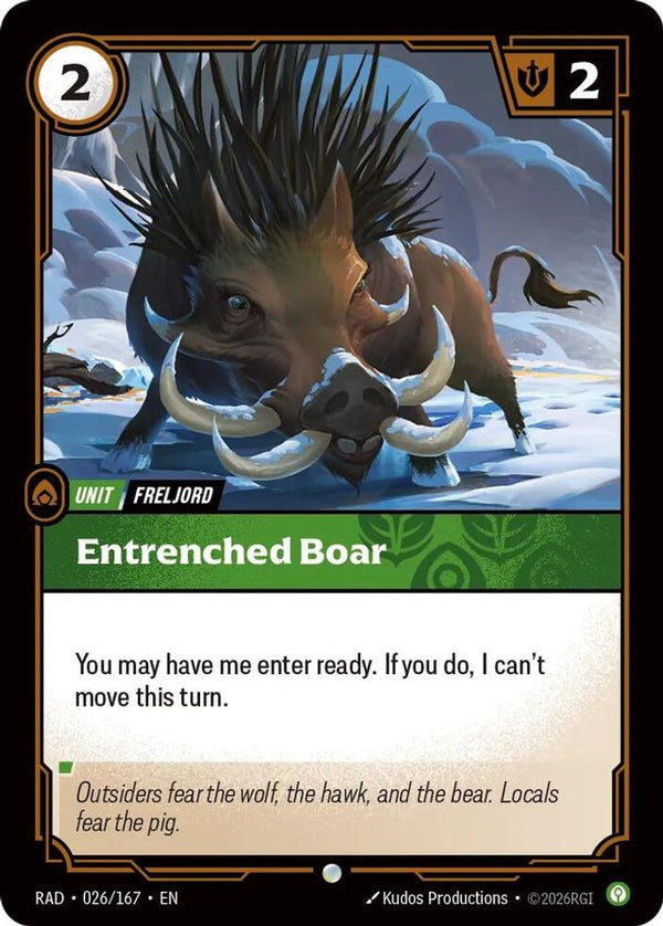 Entrenched Boar - 026/167 - Common