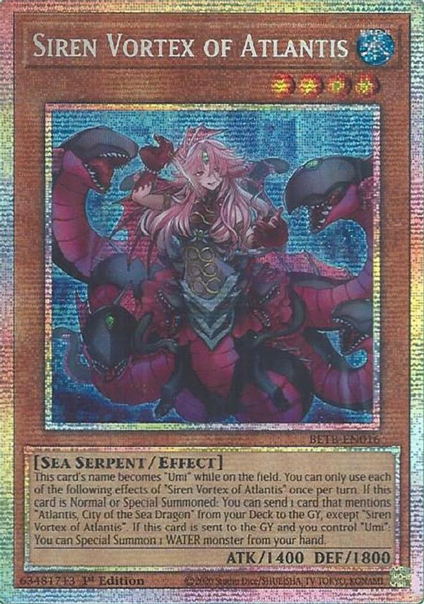Siren Vortex of Atlantis - BETB-EN016 - Starlight Rare - 1st Edition