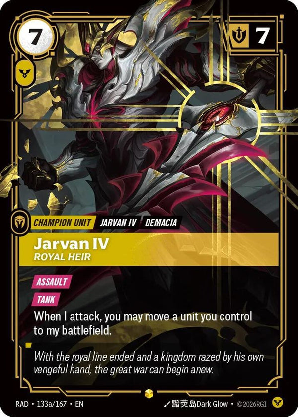 Jarvan IV, Royal Heir (Alternate Art) - 133a/167 - Showcase