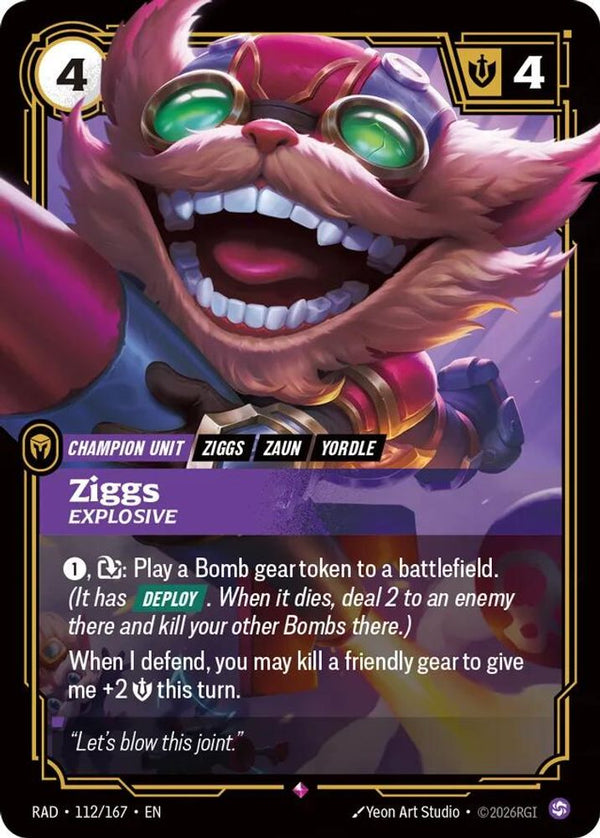 Ziggs, Explosive - 112/167 - Rare