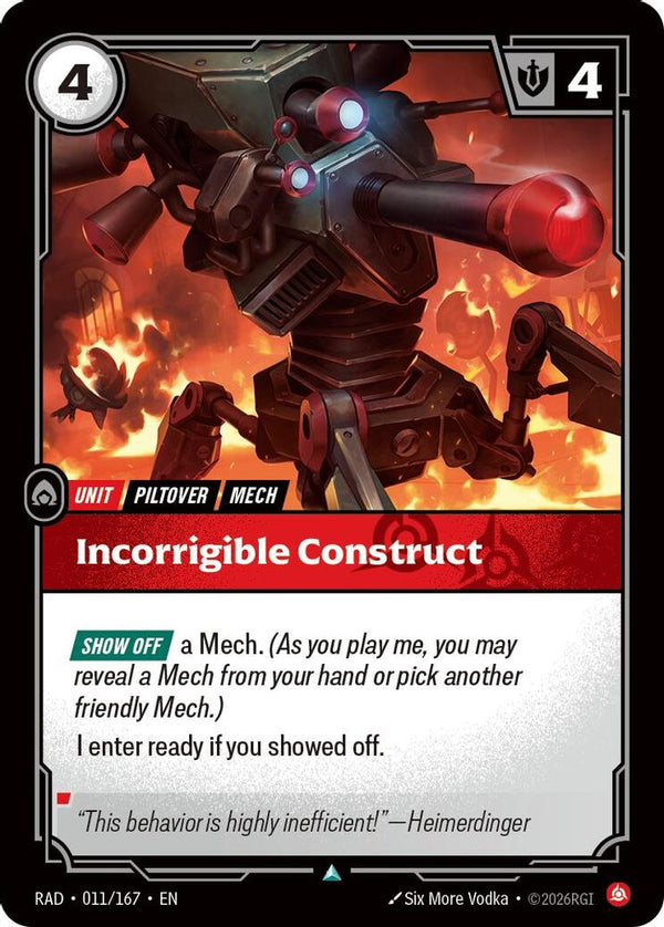 Incorrigible Construct - 011/167 - Uncommon