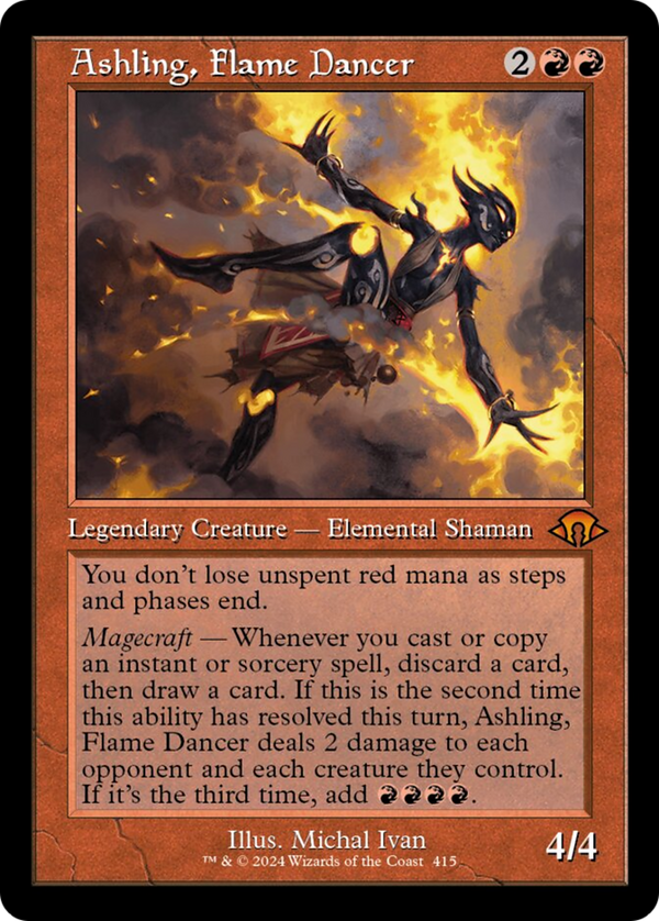 Ashling, Flame Dancer - Retro Frame (MH3)