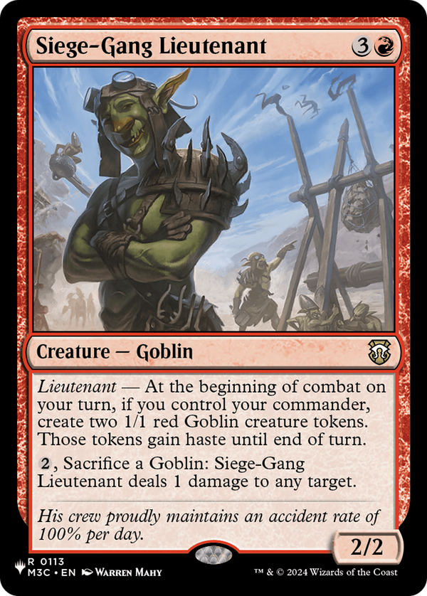Siege-Gang Lieutenant - M3C Reprint (PLST)