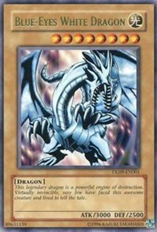 Blue-Eyes White Dragon (Green) - DL09-EN001 - Rare