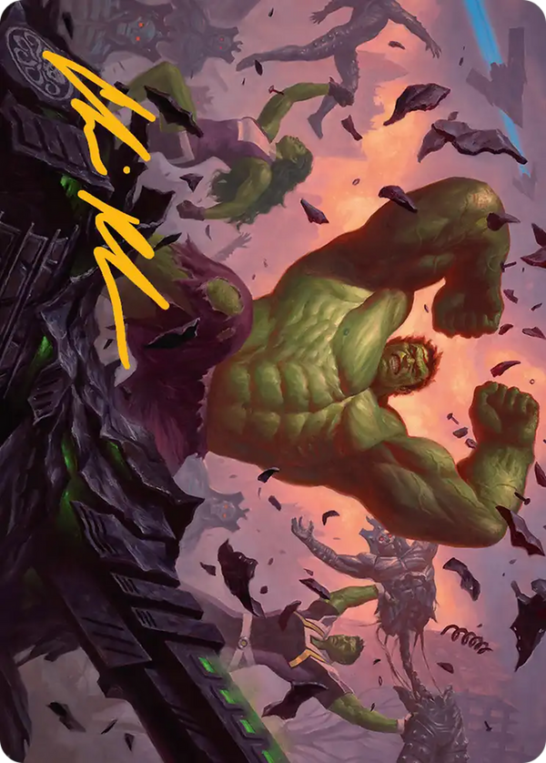 HULK SMASH! (AMSH) - Gold Stamped Art Card