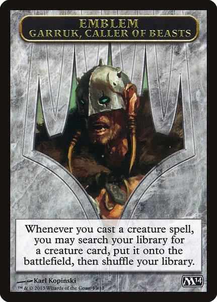 Emblem - Garruk, Caller of Beasts Token (TM14)